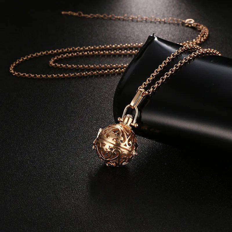 Heart Cage Locket Diffuser Necklace Aromatherapy Perfume Fragrance