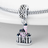925 Silver Flower Bee Home Bead for Bracelet Charm DIY Jewelry