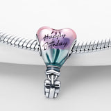 925 Silver Flower Bee Home Bead for Bracelet Charm DIY Jewelry