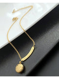 Stainless Steel Face Chain for Women - Tassel Pendant - Fine Jewelry