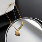 Stainless Steel Face Chain for Women - Tassel Pendant - Fine Jewelry