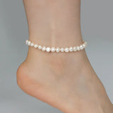 Baroque Natural Pearl Anklet Freshwater Pearl Elasticity Chain Beach Jewelry