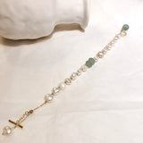 Baroque Natural Pearl Bracelet Agate Stone Classic Female Jewelry