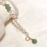 Baroque Natural Pearl Bracelet Agate Stone Classic Female Jewelry