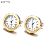Real Clock Cufflinks Men Lepton Watch Cuff links