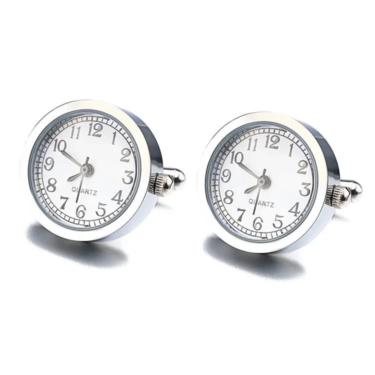 Real Clock Cufflinks Men Lepton Watch Cuff links