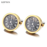 Real Clock Cufflinks Men Lepton Watch Cuff links