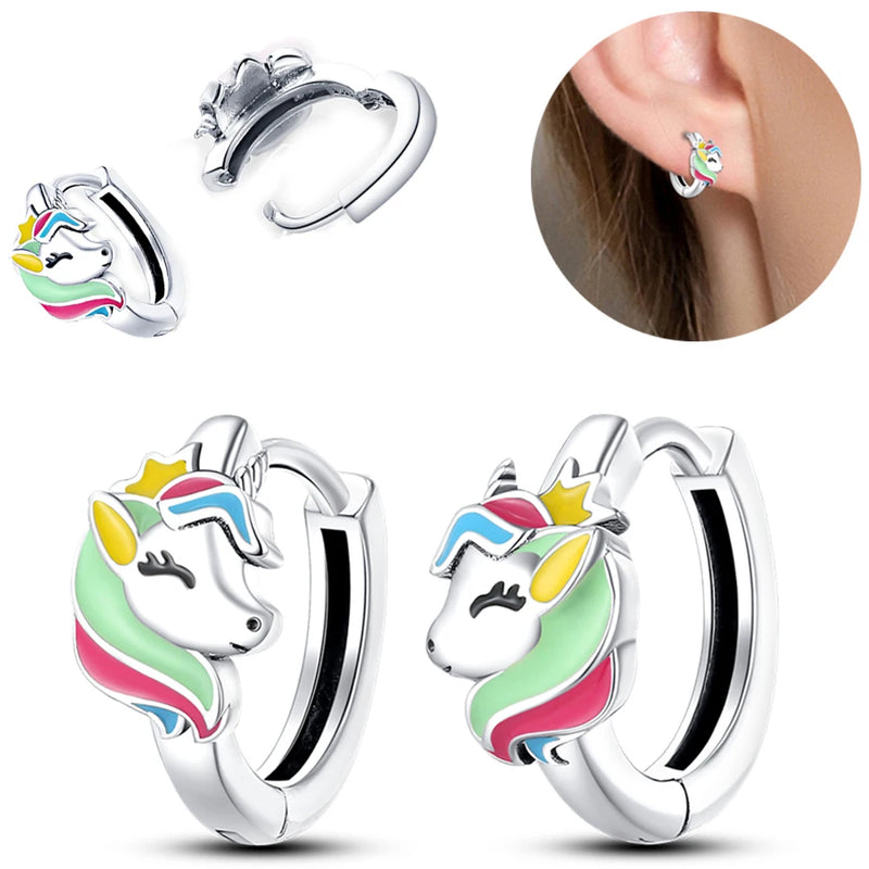 Yellow Dancing Bee S925 Hoop Earrings, Birthday Gift Silver Jewelry