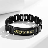 Hot Stainless Steel Bracelet Mens Enamel Charms Jewelry For Men