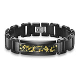 Hot Stainless Steel Bracelet Mens Enamel Charms Jewelry For Men
