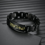 Hot Stainless Steel Bracelet Mens Enamel Charms Jewelry For Men