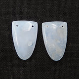 Hot Lace Agate Double Hole Earrings Bead Stone 23x15x4mm