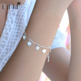 Bohemia Love Heart Pendant Bracelet 925 Sterling Silver Charm Bracelets