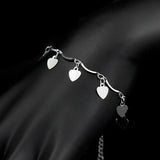 Bohemia Love Heart Pendant Bracelet 925 Sterling Silver Charm Bracelets