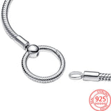 Closure Snake Chain Bracelet 925 Sterling Silver Jewelry Gift