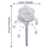 Hot Bride Wrist Flower Groom Suit Pin Ivory DIY Wedding Dress T054Z