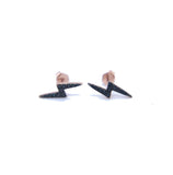 925 Sterling Silver Rose Flash Stud Earrings