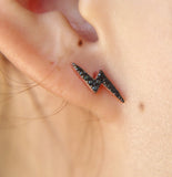 925 Sterling Silver Rose Flash Stud Earrings