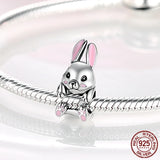 Hot Bulldog Dog Charm Doggy Beads for Bracelet Bangle DIY Animal Jewelry