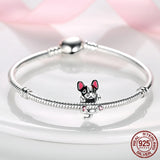 Hot Bulldog Dog Charm Doggy Beads for Bracelet Bangle DIY Animal Jewelry