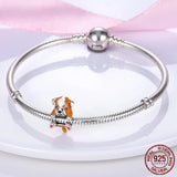 Hot Bulldog Dog Charm Doggy Beads for Bracelet Bangle DIY Animal Jewelry