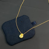 Yellow Candy Crystal Necklace Water Drop Shape Wedding Jewelry