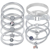925 Sterling Silver Charm Bracelet for Women