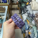 Elastic Energy Lepidolite Stone Beads Bracelet for Christmas Gift