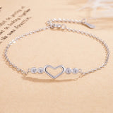Charming Heart Bracelet 925 Sterling Silver