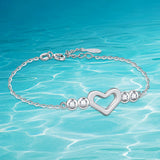 Charming Heart Bracelet 925 Sterling Silver
