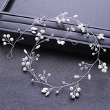 Silver Pearl Crystal Headband Hairband Wedding Hair Accessories