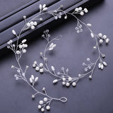 Silver Pearl Crystal Headband Hairband Wedding Hair Accessories