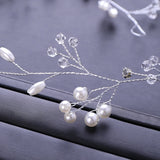 Silver Pearl Crystal Headband Hairband Wedding Hair Accessories