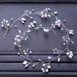 Silver Pearl Crystal Headband Hairband Wedding Hair Accessories
