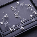 Silver Pearl Crystal Headband Hairband Wedding Hair Accessories