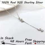 Silver Platinum Plated Music Note Zircon Pendant, S925 Jewelry