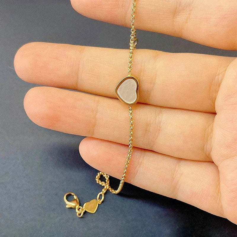 Hot Classic Europe Top Famous Jewelry For Women Zircon Heart Bracelet