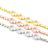 Classic Crystal Gem Open Bracelet Set Women's Party Jewelry