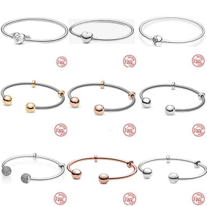 925 Sterling Silver Snake Chain Bangle Bracelet