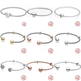 925 Sterling Silver Snake Chain Bangle Bracelet