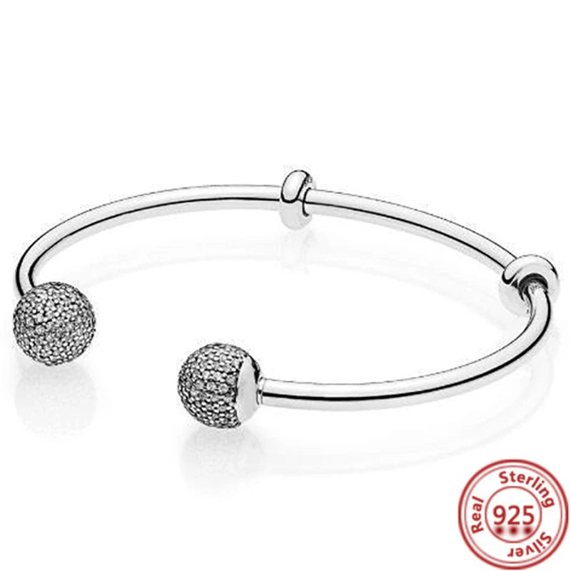 925 Sterling Silver Snake Chain Bangle Bracelet