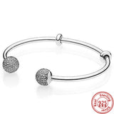 925 Sterling Silver Snake Chain Bangle Bracelet