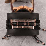Classical Braiding Bracelet Men CZ Zircon Jewelry