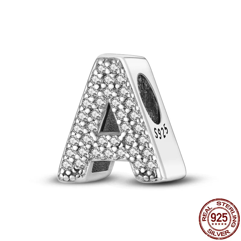 Classic Alphabet Charm Beads for 3mm Bracelet DIY Jewelry