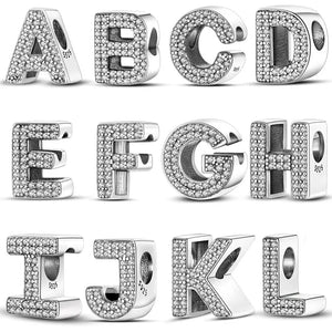 Classic Alphabet Charm Beads for 3mm Bracelet DIY Jewelry