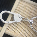 Sterling Silver 925 Keychain with Logo High Gift DIY Jewelry