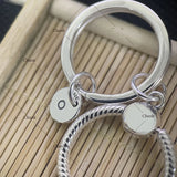 Sterling Silver 925 Keychain with Logo High Gift DIY Jewelry