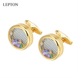 Hot Multicolour Crystal Cufflinks For Mens Wedding Groom