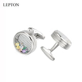 Hot Multicolour Crystal Cufflinks For Mens Wedding Groom