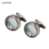 Hot Multicolour Crystal Cufflinks For Mens Wedding Groom